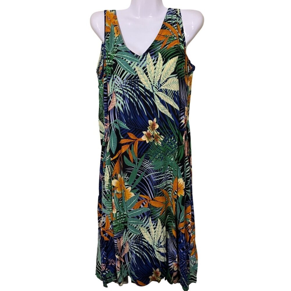 Tropical Hawaiian Dresss Large  By Pineapples Coastal Beach Resort Vacation